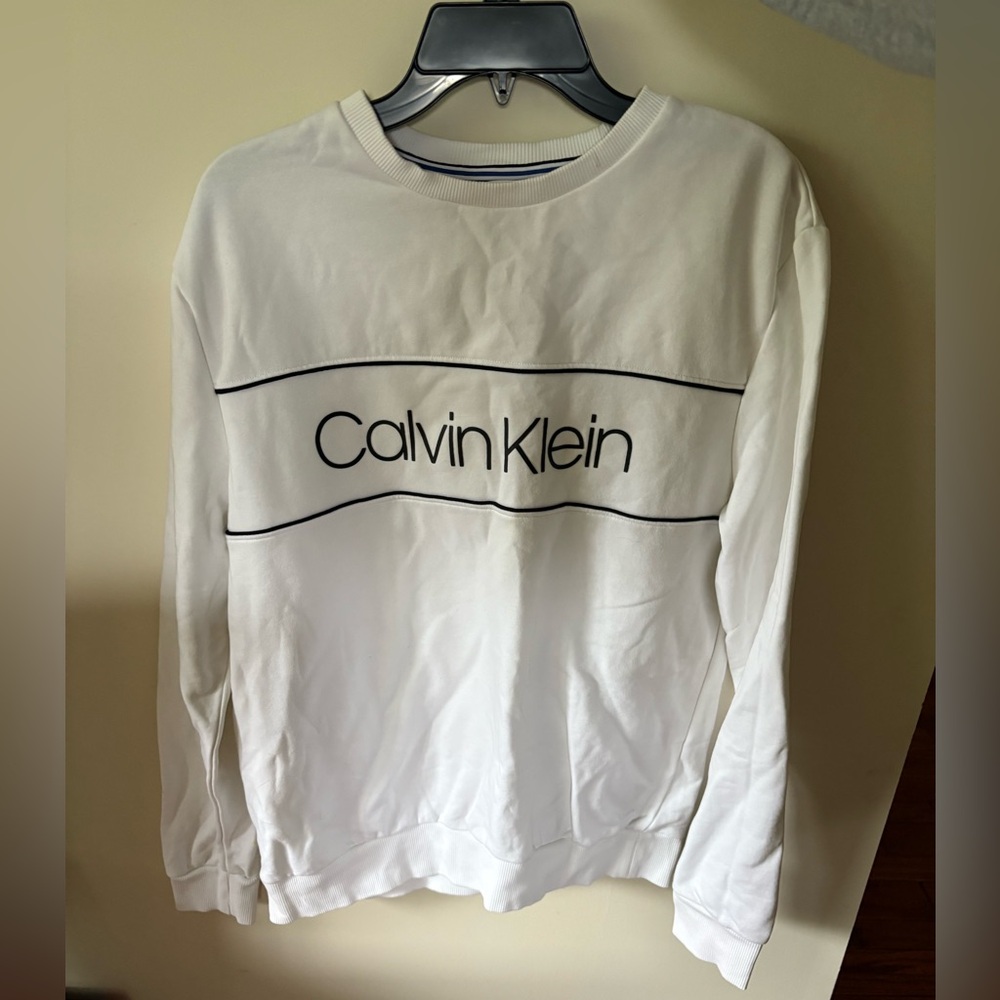 Calvin Klein White Crewneck Sweatshirt